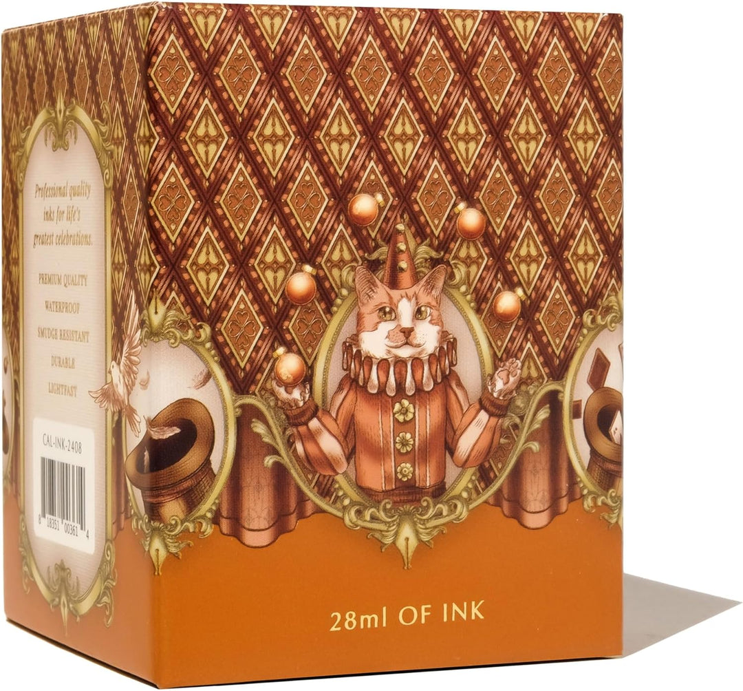 Ferris Wheel Press, Calligraphy Ink, Vivid deep amber with gold shimmer, 28ml Vivid deep amber with