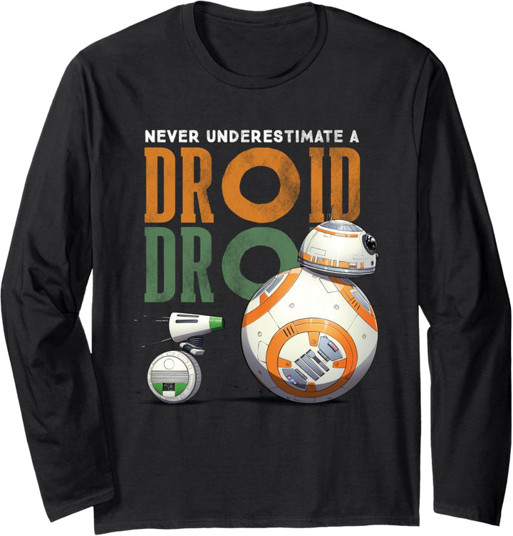 Star Wars Rise of Skywalker BB-8 and D-O Droid Langarmshirt