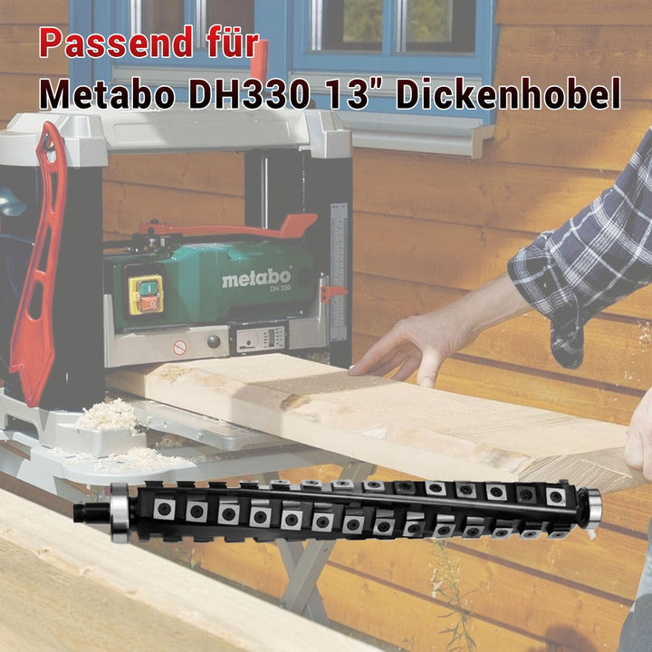 FindBuyTool Spiralmesserwelle für Metabo DH330 Dickenhobelmaschine, 13'' (330 mm) Helical Cutterhead