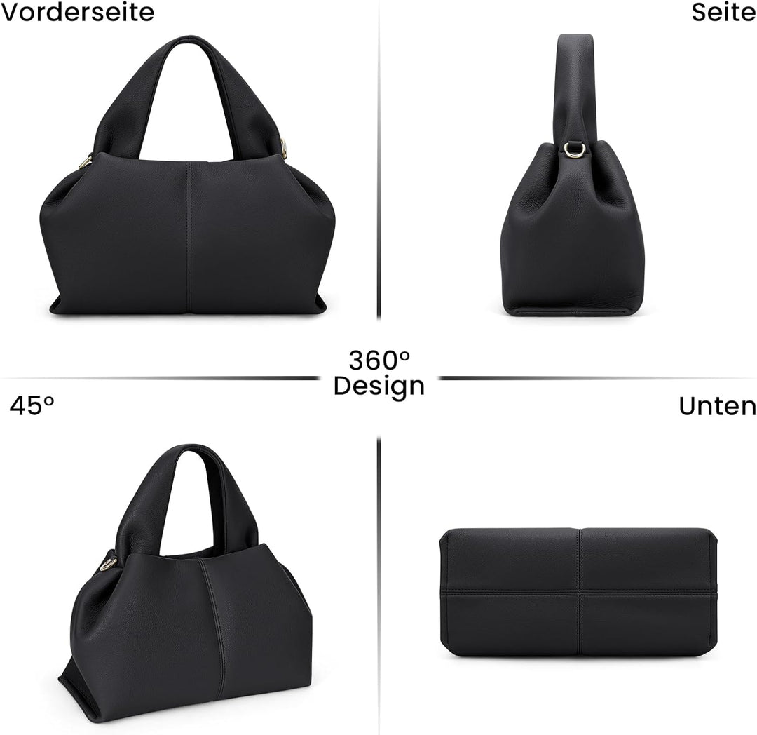 Kleine Handtasche Damen Umhängetasche Ledertasche Damen-Henkeltaschen Dumpling Crossbody Bag Moden P