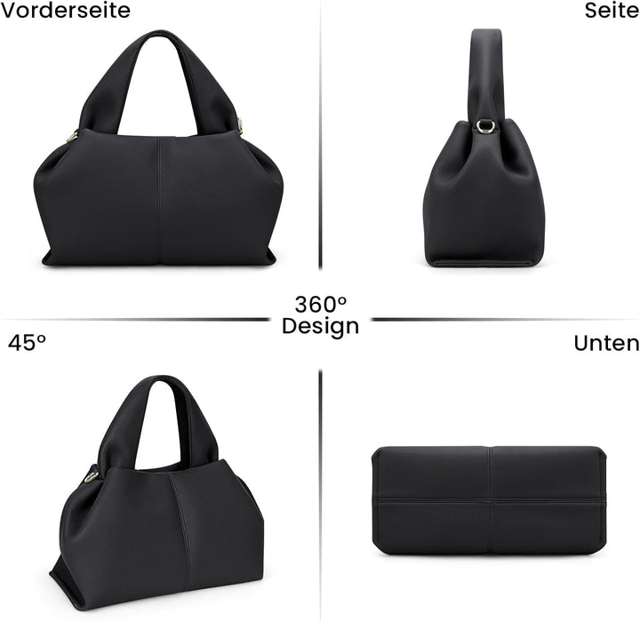 Kleine Handtasche Damen Umhängetasche Ledertasche Damen-Henkeltaschen Dumpling Crossbody Bag Moden P