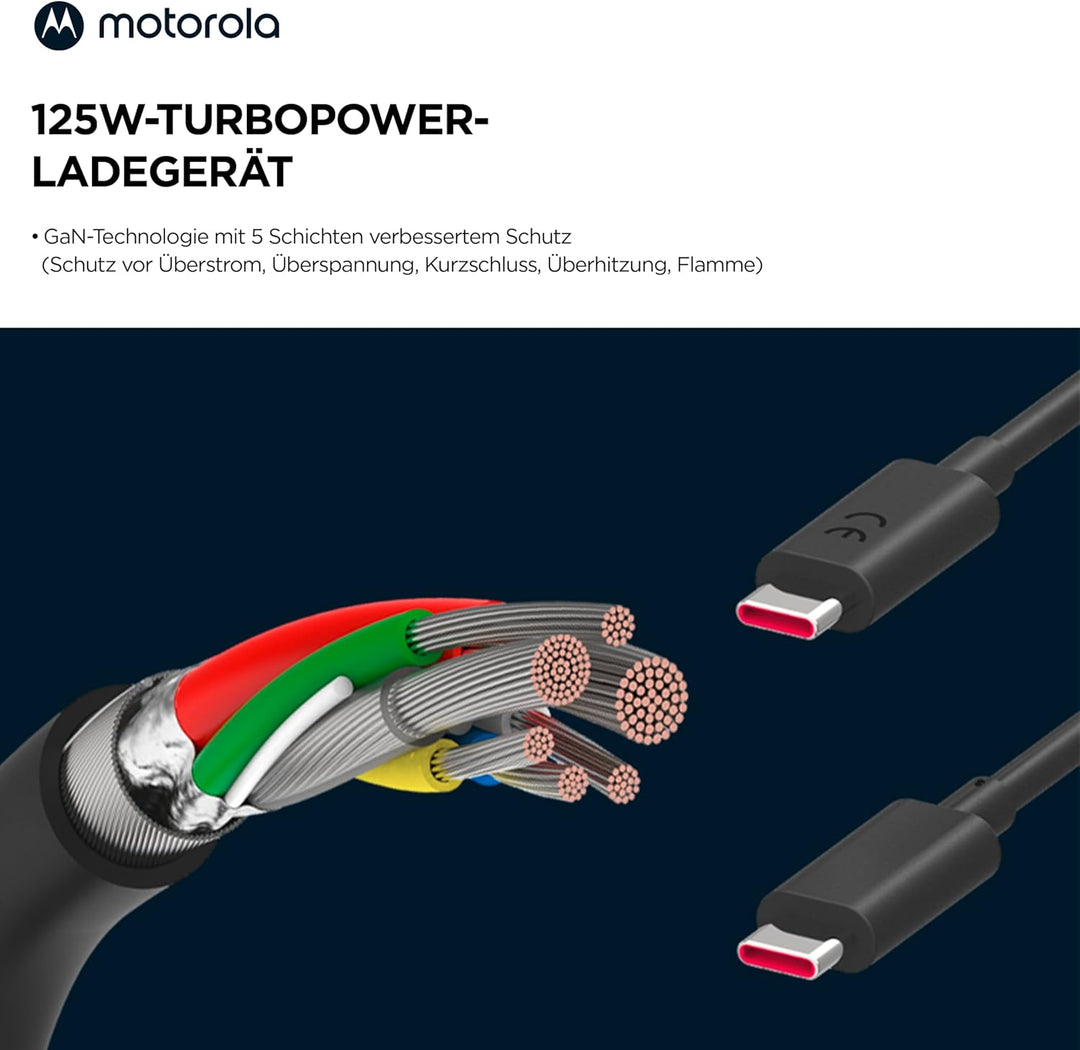 Motorola Turbopower 125W Duo-Port Universal Black Ac Fast, PG38C06280 125W-Ladegerät, 125W-Ladegerät