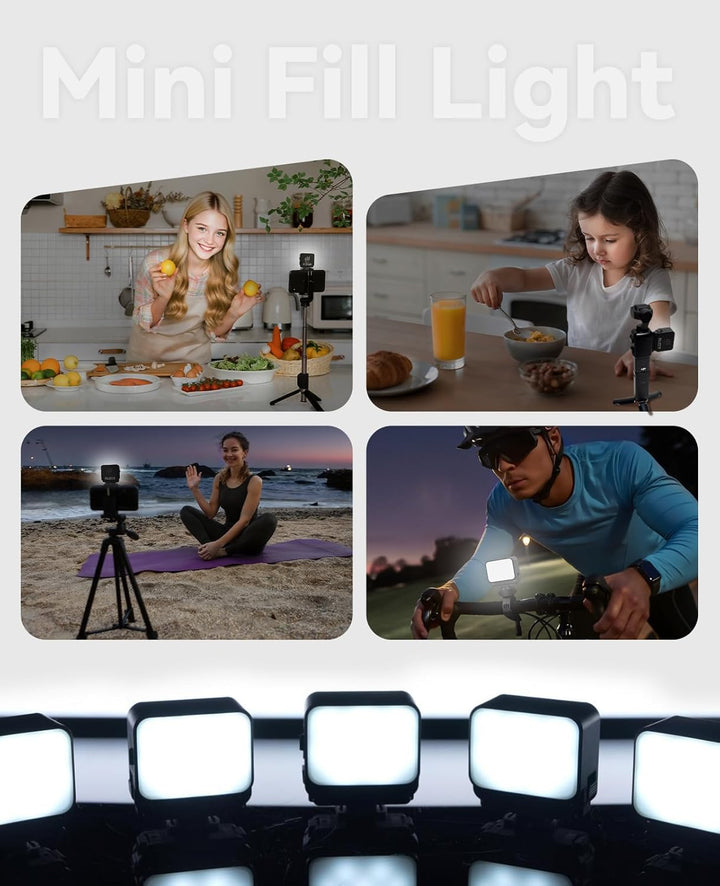 Mini-Licht für Action-Kamera, Osmo Pocket 3 LED Fill Light Attachment Kompatibel mit DJI Osmo Action