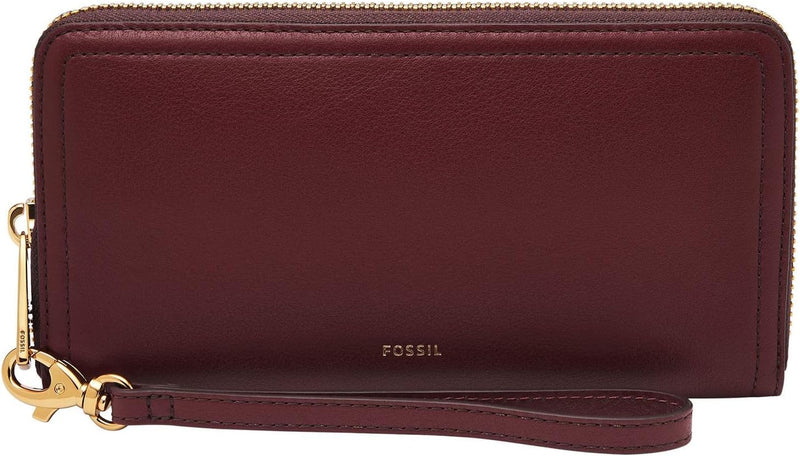 Fossil Damen Logan Zip Clutch Rot, Rot