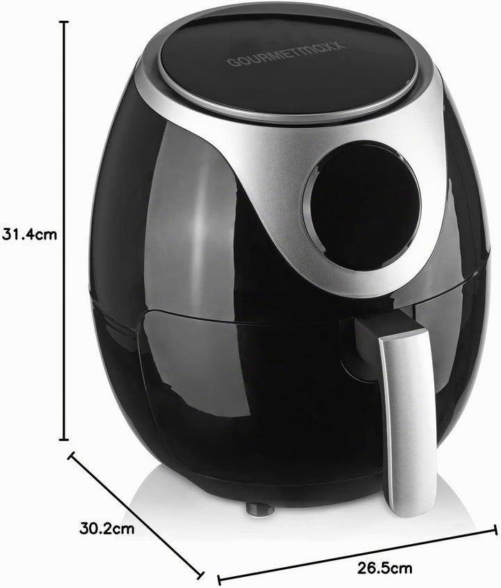 GOURMETmaxx Heissluft-Fritteuse Digital | 60 Min Timerfunktion und automatische Abschaltung | Fett-