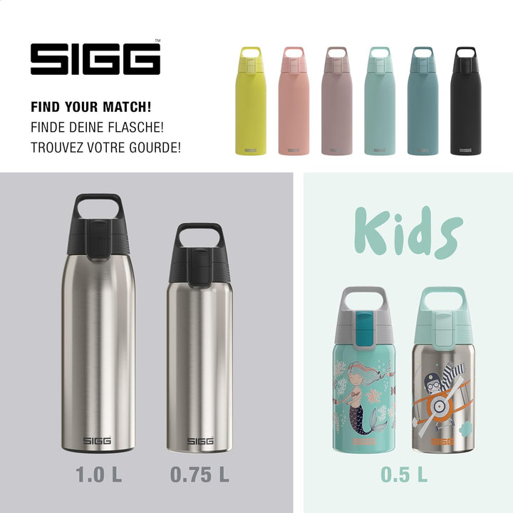 SIGG - Edelstahl Trinkflasche - Shield ONE - Für Kohlensäurehaltige Getränke Geeignet - Auslaufsiche