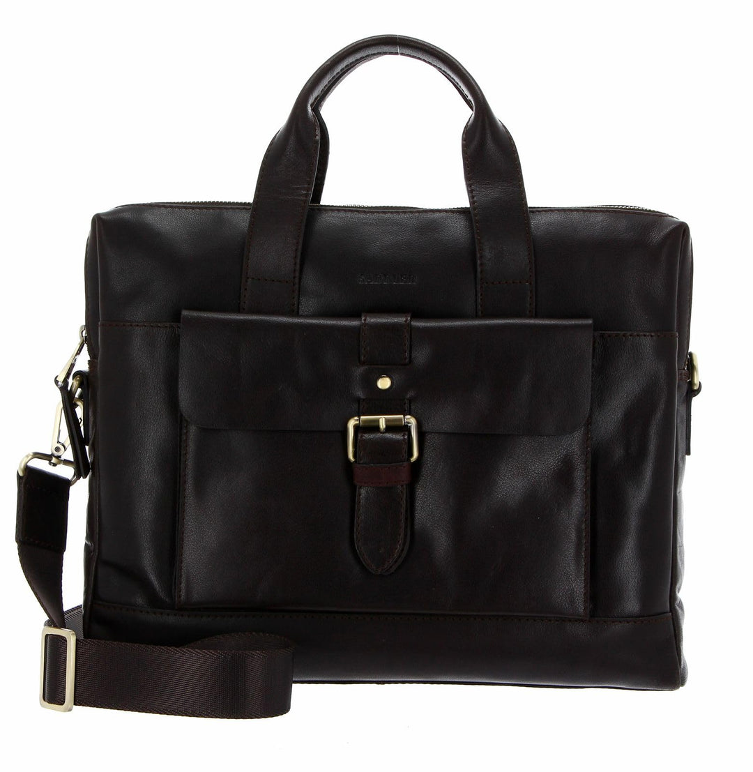 SADDLER Adam Computer Bag Dark Brown