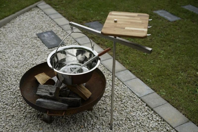Gulaschkessel 20 Liter mit Deckel Edelstahl für Grillgalgen XXL