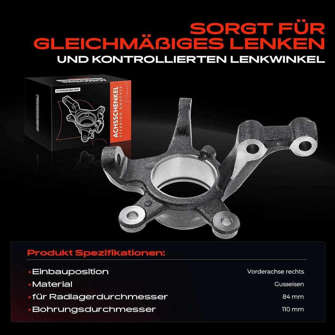 Frankberg Achsschenkel Vorne Rechts Kompatibel mit A-Klasse B-Klasse W169 W245 150 160 170 180 200 1