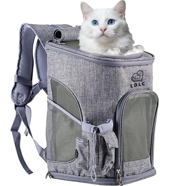 nulala Katzenrucksack Haustier Rucksack mit Netzfenster,Atmungsaktive und Leichte Hundetasche,Tuch m