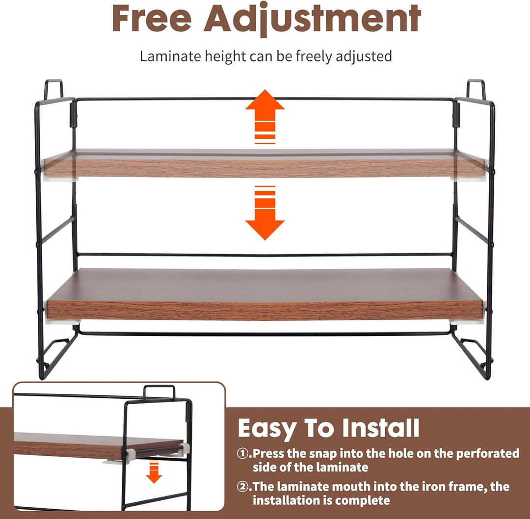 powerking Schreibtisch Regal Organizer, 2-Tier Desktop Regale, justierbare Bücherregal Speicher Rack