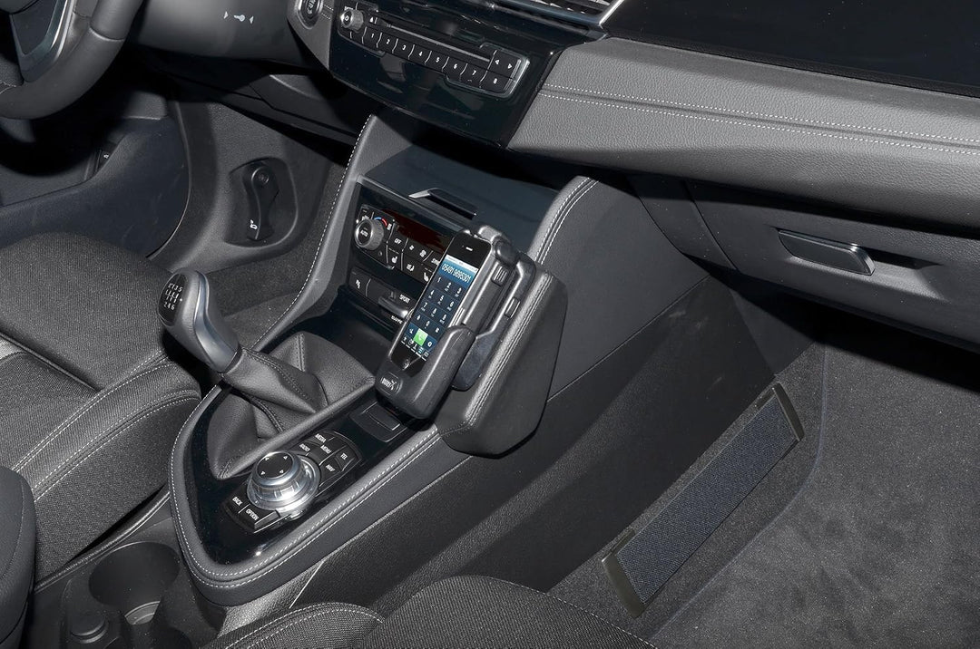 KUDA 1725 Halterung Kunstleder schwarz für BMW 2er Active Tourer (F45, F46) ab 2015, 1725