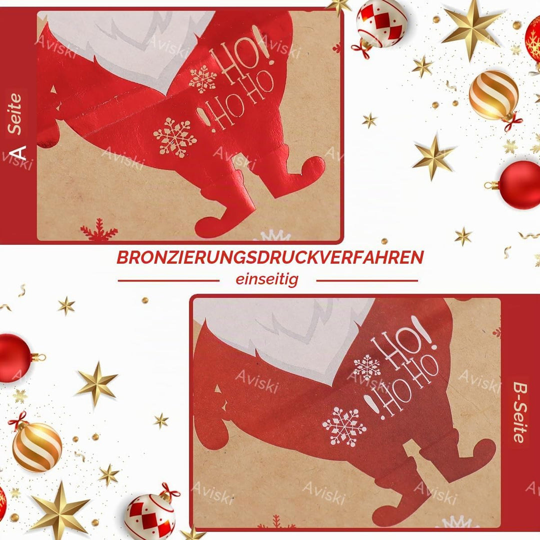 24 Stück Weihnachtskraft Geschenktüten Weihnachtspapiertüten mit Griffen Weihnachtstüten mit Weihnac