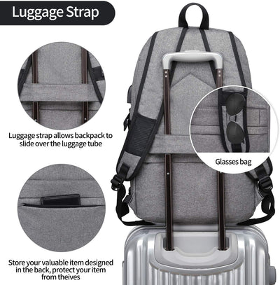 WENIG Laptop Rucksack Herren,17 Zoll Laptop Anti Diebstahl Rucksack Tasche Schulrucksack Business No