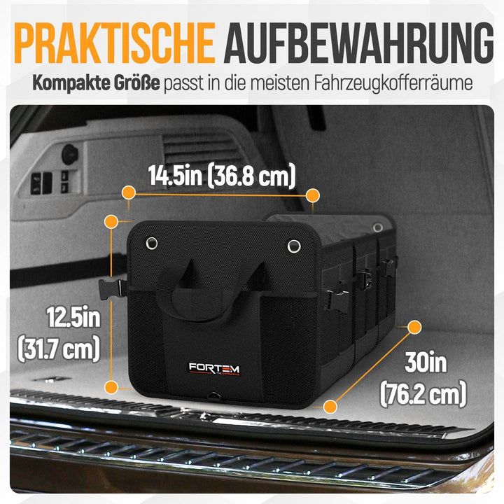 FORTEM Kofferraum Organizer, Kofferraumtasche, Zusammenklappbarer Auto Organizer Kofferraum mit Fäch