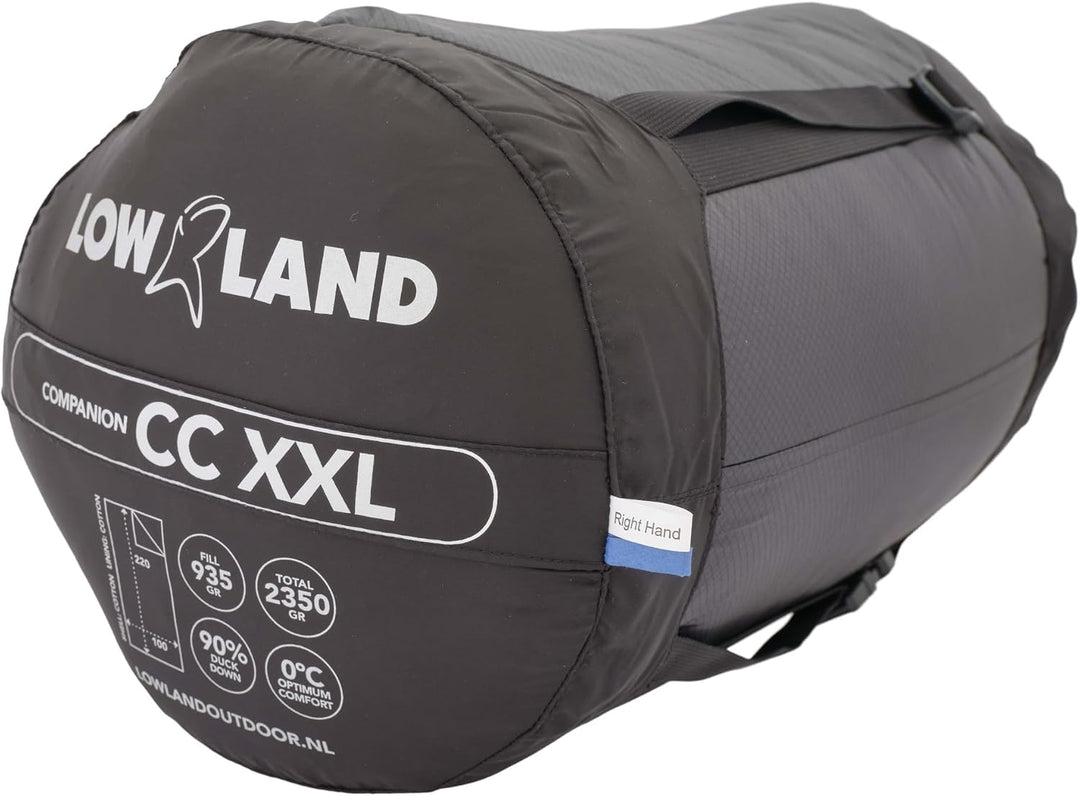 Lowland Outdoor® Daunen Deckenschlafsack Extra Breit - Companion CC - Baumwolle - 220x100cm 0ºC