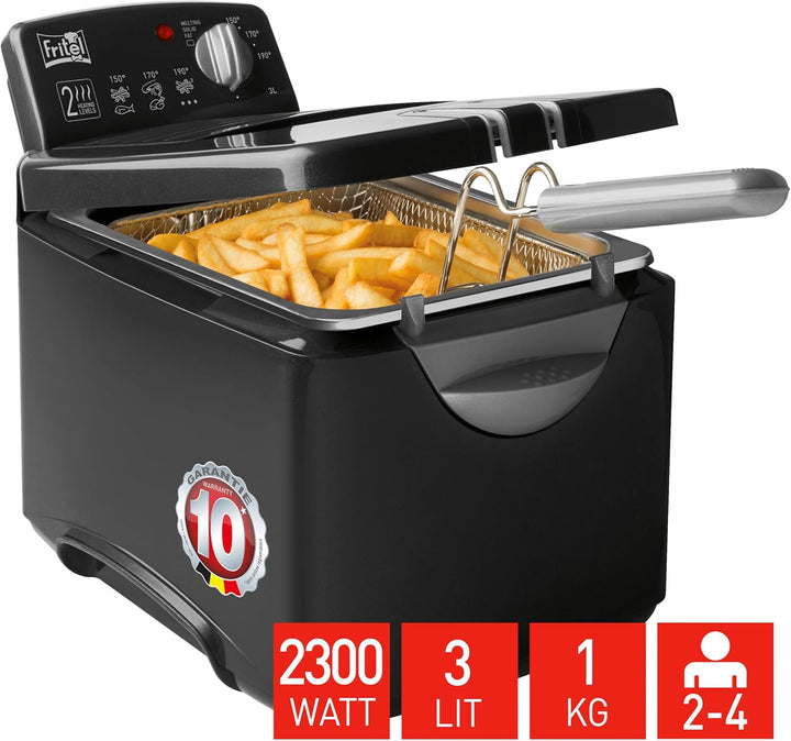 FRITEL Friteuse Turbo SF 4178M - Doppelwiderstand - 3 Liter - 2300W