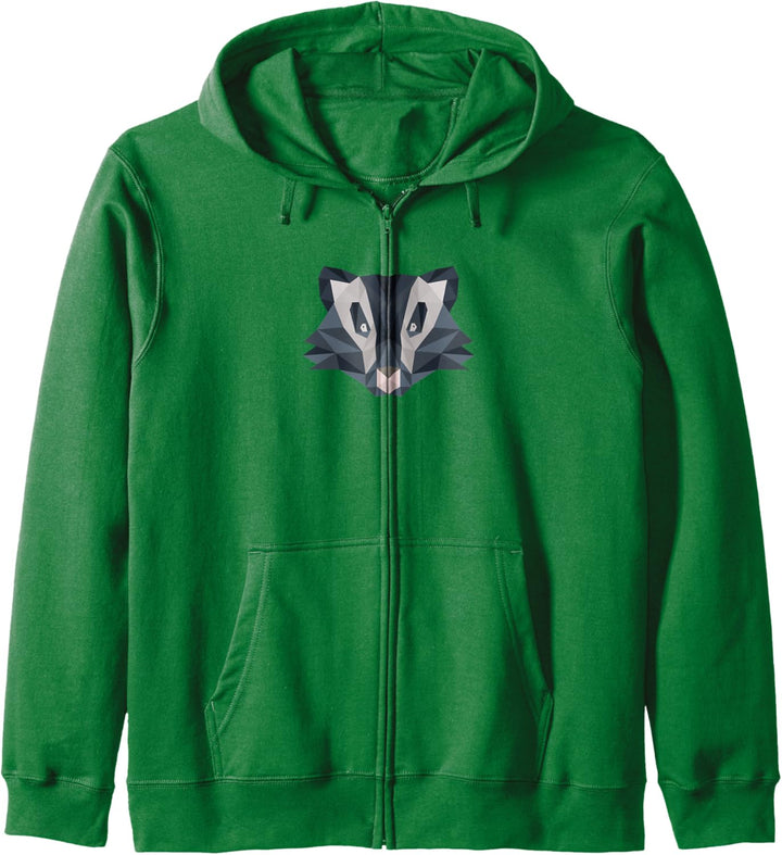 Artsy Badger Wildlife Tier Natur Abenteuer Kapuzenjacke