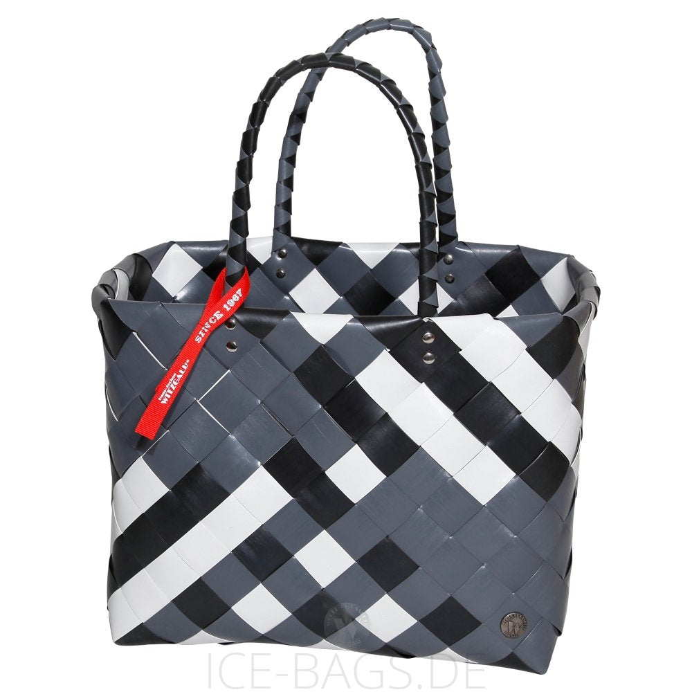 Witzgall Shopper Vintage Style 5017 04 NINA schwarz, 37cm x 24cm x 28cm, Einkaufstasche, Einkaufssho