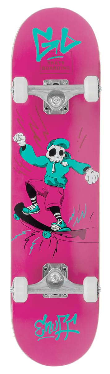 Enuff Skateboards Skully Mini Skateboard 7.25 rose, 7.25 rose