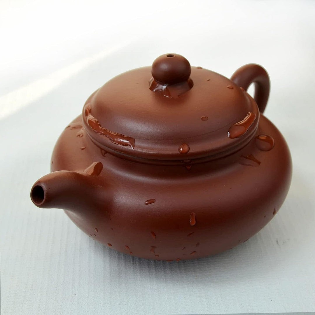 Yxhupot Zisha Classics Teekanne, 250 ml, chinesischer Yixing-Ton, Rot, Rot, Rot