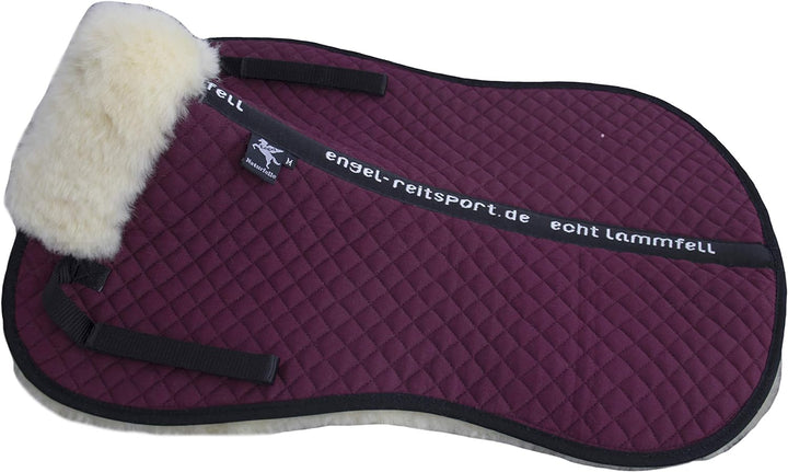 Engel Reitsport Lammfell Sattelkissen SAKIS1 mit Fellrand vorne bordeaux-med. L, bordeaux-med. L