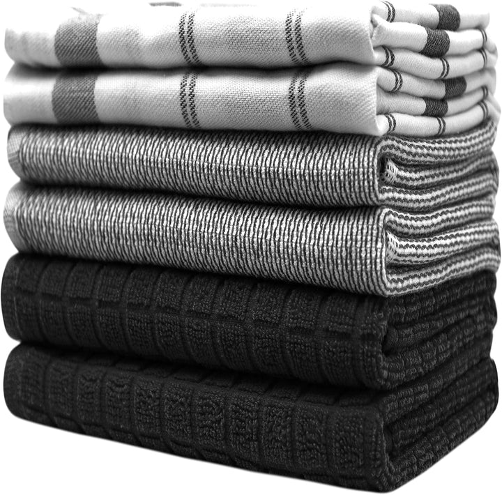 Bumble Küchenhandtücher - Geschirrhandtücher Handtücher Baumwolle – 6er Pack – XL Grösse 50 x 70 cm