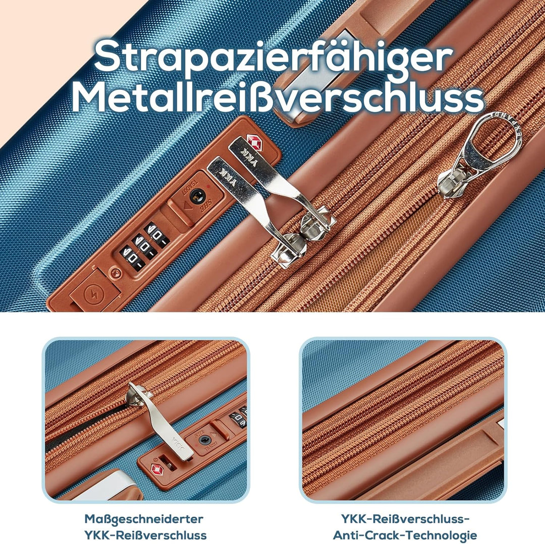 Joyway Koffer Trolley Reisekoffer Koffer, Hartschale Handgepäck Koffer mit USB-Anschluss und Getränk