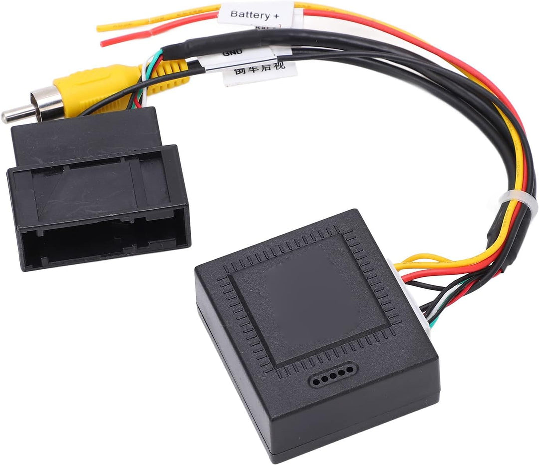 Qiilu Rückfahrkamera Nummernschild 12V 5W RGB zu AV Konverter Decoder Box Adapter Backup Kamera Teil