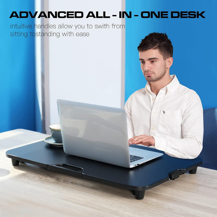 AIMEZO Stehpult Höhenverstellbarer Schreibtisch, 70 x 50cm Steharbeitsplatz für PC Monitor Laptop, E