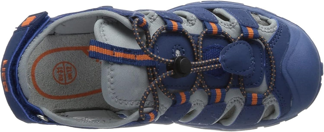 Lico Unisex Kinder NimboSandalen 28 EU Blau Grau Orange, 28 EU Blau Grau Orange
