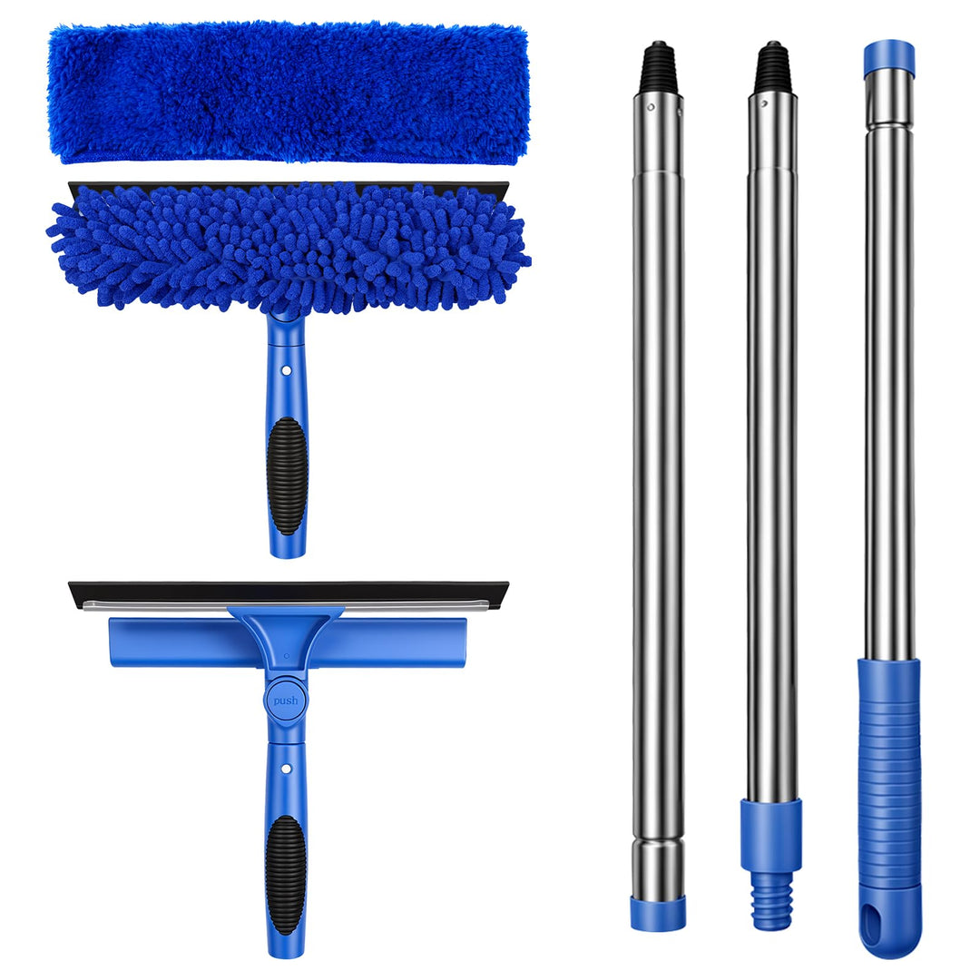window cleaning Fensterwischer,ausziehbare Teleskopstange von 90 bis 140 cm, 2in1 Fensterreiniger mi
