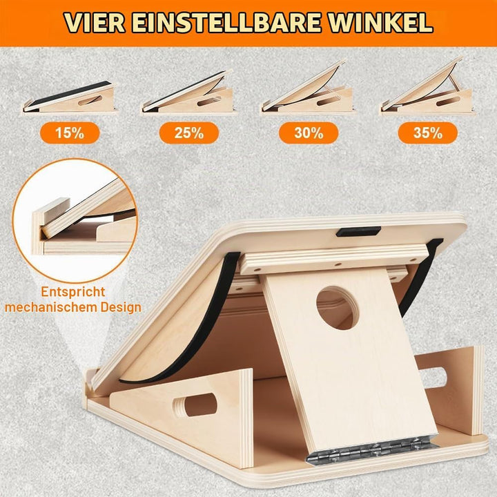 2 in 1 Wadendehner, Schrägbrett Aus Holz, Verstellbarer Und Portable Wooden Slant Board, Athletic Mo
