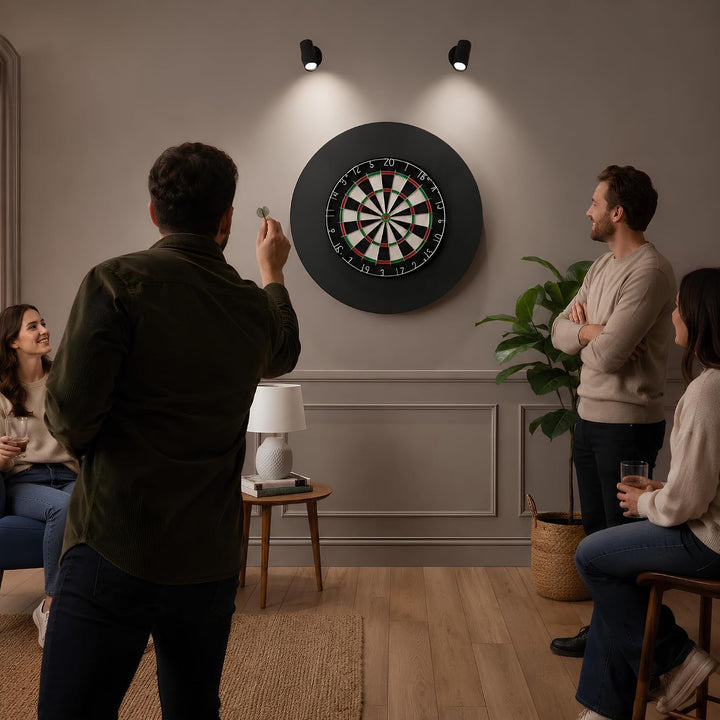 Peakridge® Dartboard Surround 4-teilig – Schutzring für Standard-Dartscheiben, Eva Wandschutz, einfa