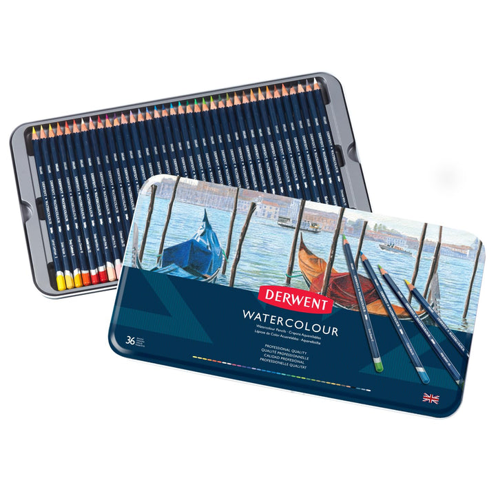Derwent Aquarellstifte, Zeichnen & Malen, 36er-Set, Ideal zum Vermischen & Schichten, Professionelle