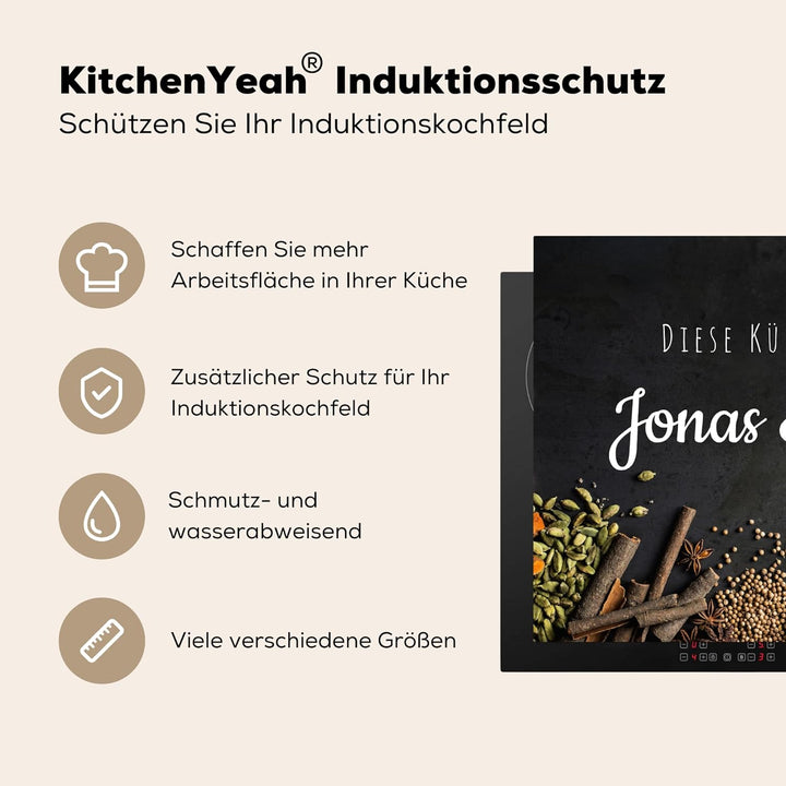 KitchenYeah© Herdabdeckplatte Personalisiert Einteilig Ceranfeld Abdeckplatte Küche Deko Ceranfeldab