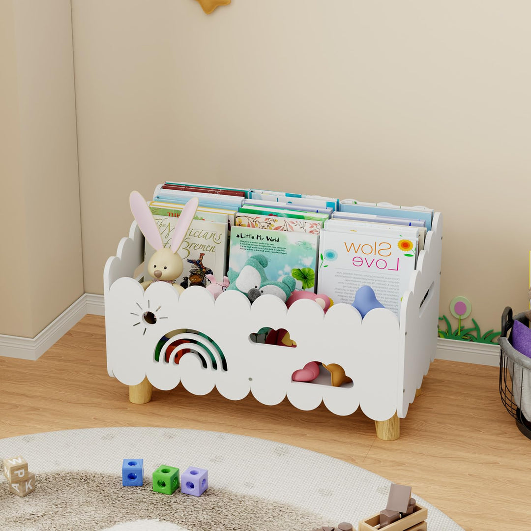 Kinder Bücherregal, Montessori Bücherregal Kinder, Bücherkistes Kinders für Leseecke, Babyzimmer, Bü