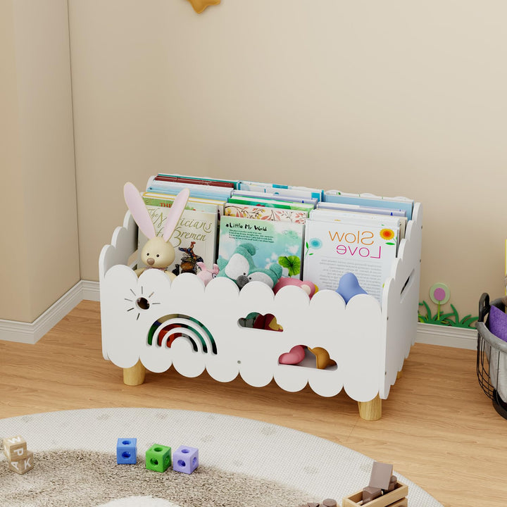 Kinder Bücherregal, Montessori Bücherregal Kinder, Bücherkistes Kinders für Leseecke, Babyzimmer, Bü