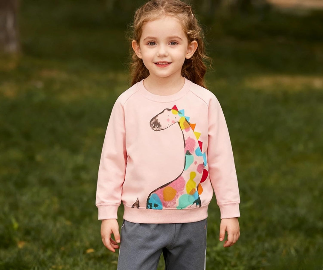 Codkkre Sweatshirt Mädchen Pullover für Kinder Süss Cartoon Sweater Mädchen Langarmshirts aus Baumwo