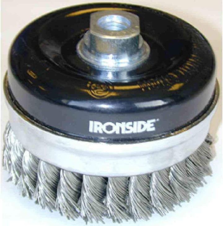 Ironside 243006 Topfbürste 80mm M14 0,5mm gezopft, für Winkelschleifer