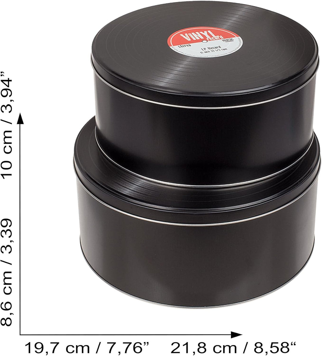 Freak Scene Blechdose Schallplatte Vinyl runde Metall-Dose klein Keksdose Blechbox Aufbewahrung