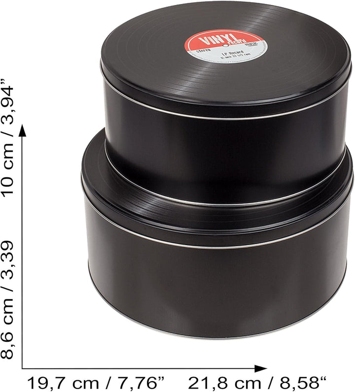 Freak Scene Blechdose Schallplatte Vinyl runde Metall-Dose klein Keksdose Blechbox Aufbewahrung