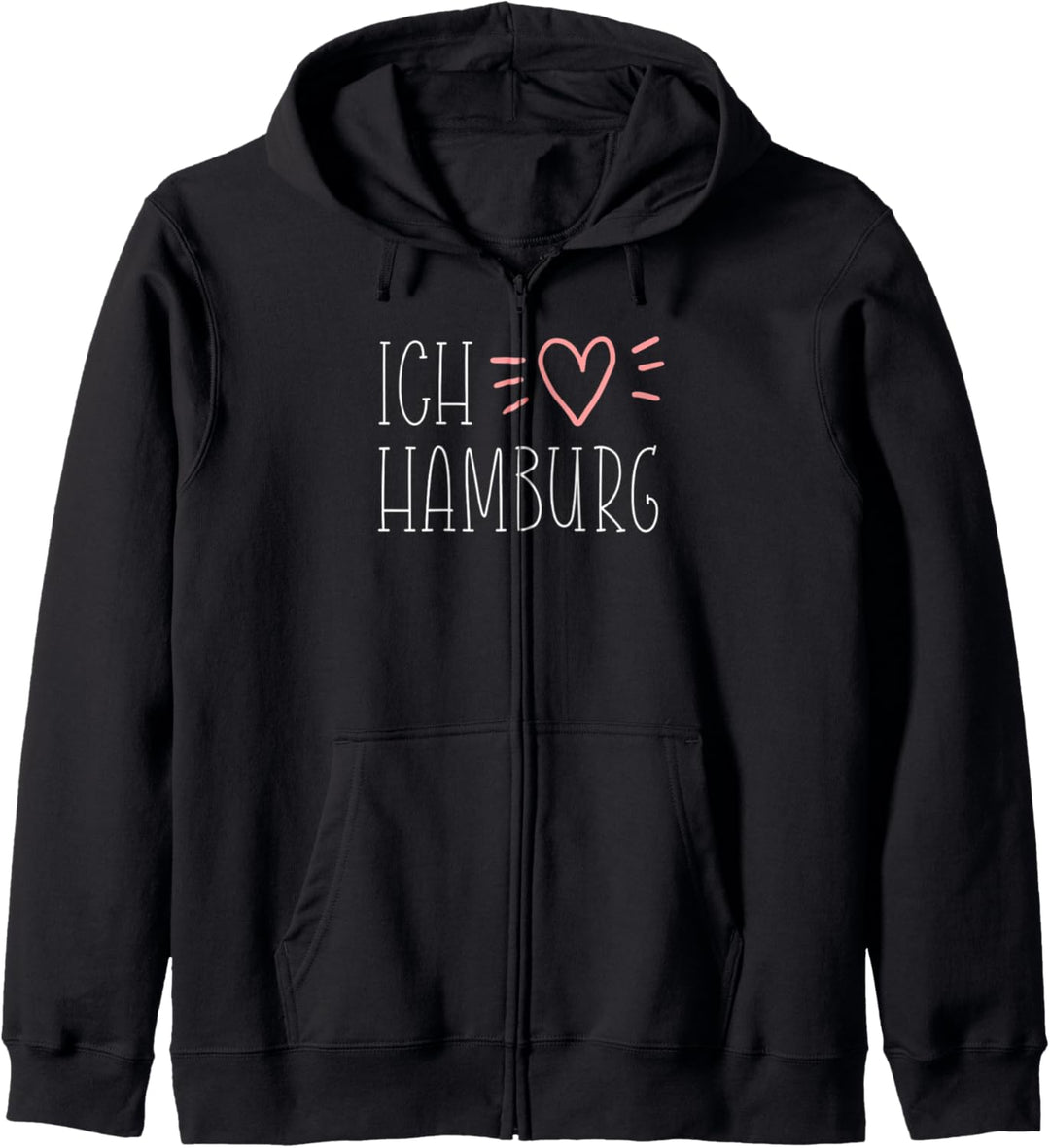 Ich liebe Hamburg Herz Souvenir Geschenk Kapuzenjacke