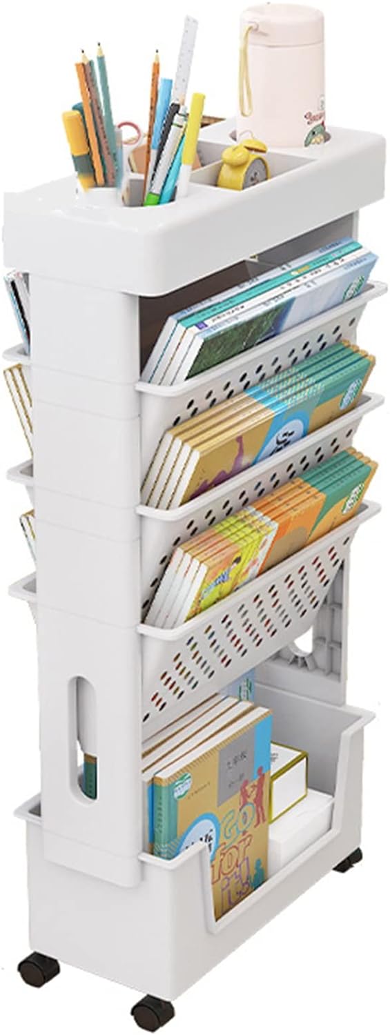 courti Mobiles Schreibtischregal für Klassenzimmer, kompakter Schreibtisch-Aufbewahrungs-Organizer m