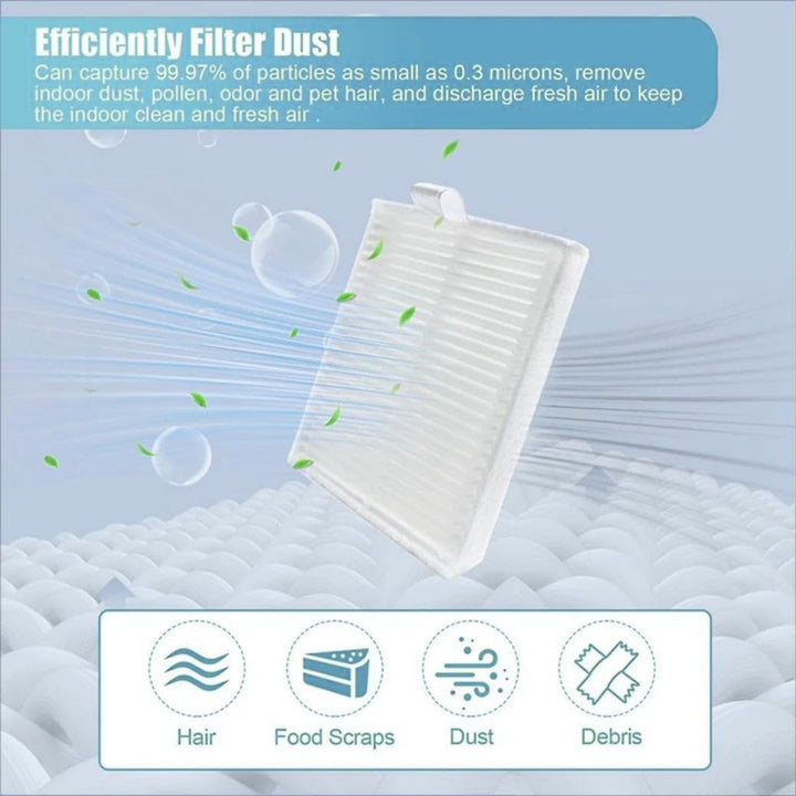 Zubehörset für Eufy Clean L60 SES / L60 Hybrid SES / L50 SES Saugroboter, 2 Hauptbürste, 6 Seitenbür