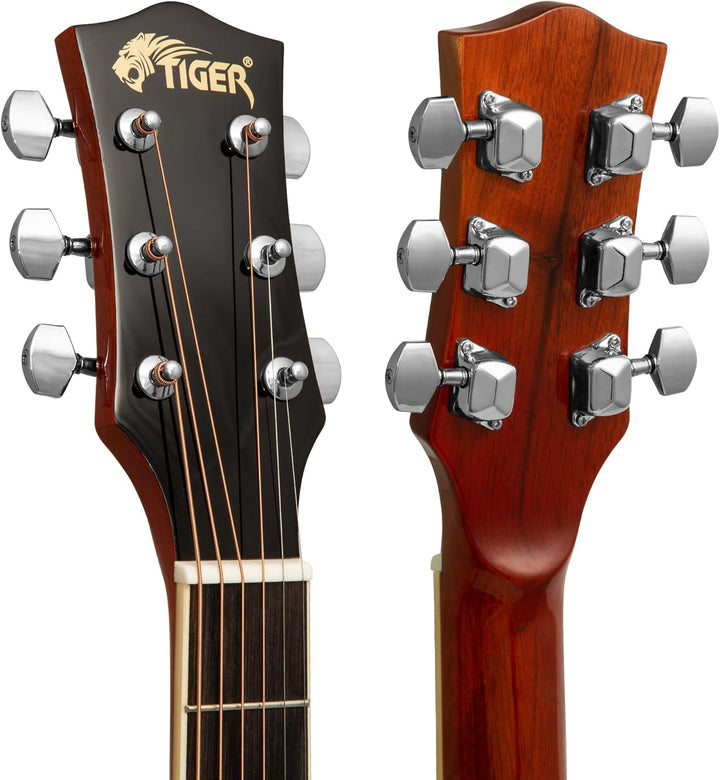 TIGER ACG1-SB Small Body Akustikgitarre, mit Stahlsaiten bespannte Akustikgitarre für Anfänger, Sonn