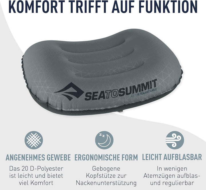 Sea to Summit Outdoor-Kissen Aeros Ultralight Deluxe Pillow Kissen Aqua Blue Einheitsgrösse, Aqua Bl