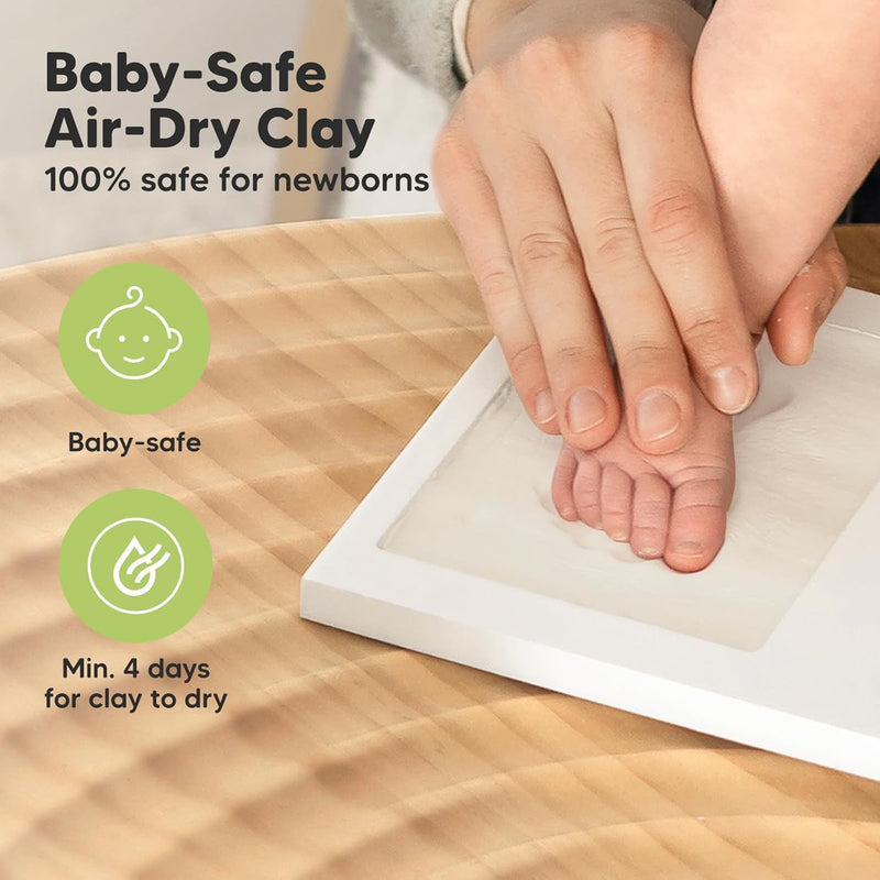 Baby Handabdruck und Fussabdruck Set – Gipsabdruck Baby Hand und Fuss für Neugeborene, Handabdruck B