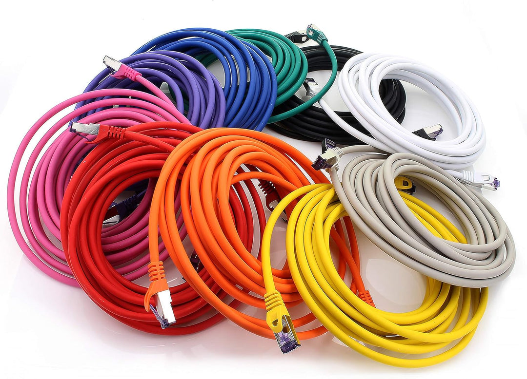 1aTTack.de 10x 0.5 M CAT7 Netzwerkkabel - 10 Gigabit - RJ45 Patchkabel Ethernet Kabel (SFTP PIMF LSZ