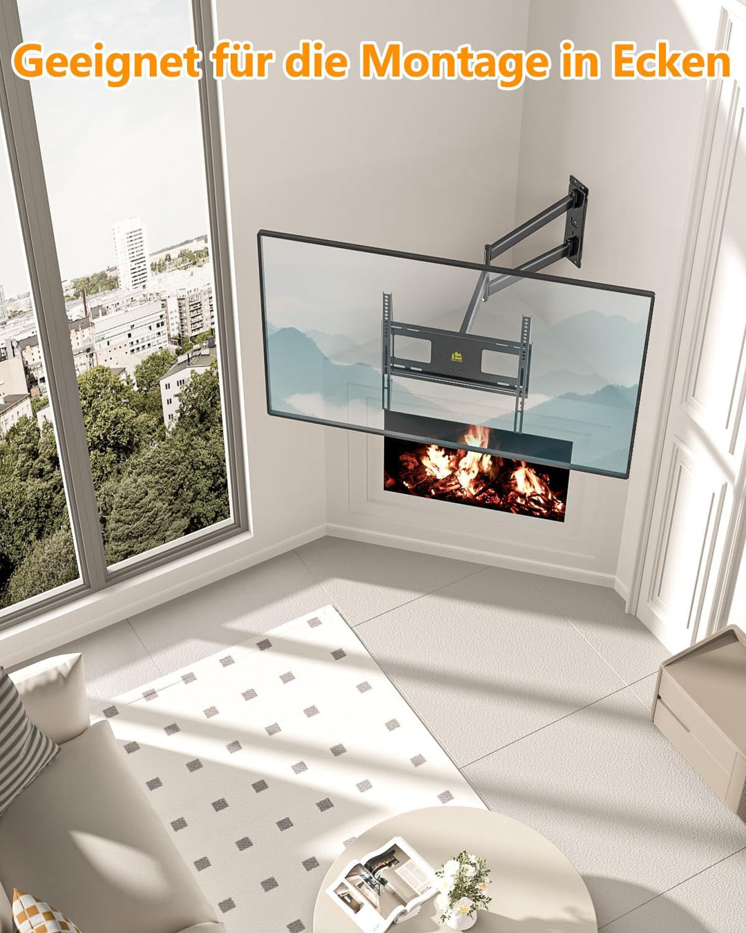 FORGING MOUNT TV Wandhalterung Langer Arm Ecke TV Halterung für 26-65 Zoll Fernseher 840mm Glatte Ve